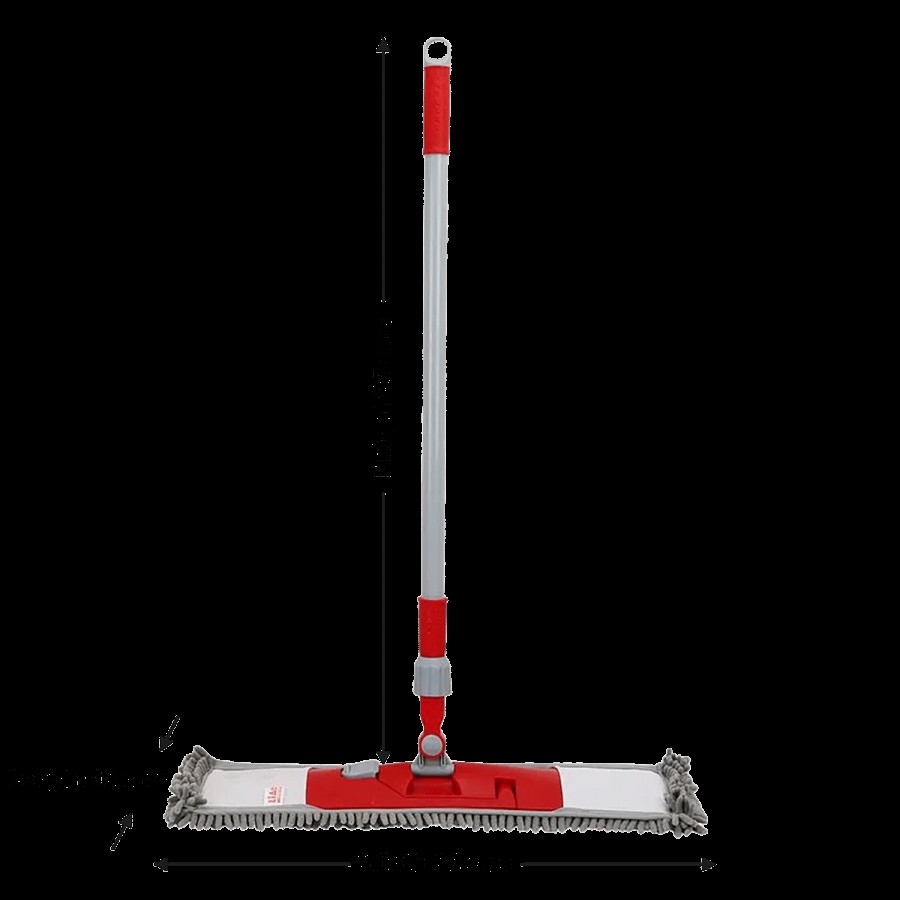 Liao Dry Floor Mop With 360 Degree Rotating Stick & Microfibre Head - A130062