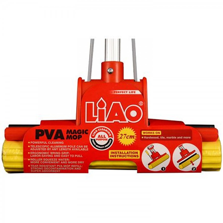 Liao Magic Cleaning Mop - Heavy Duty PVA With 3.1 Feet Aluminium Stick