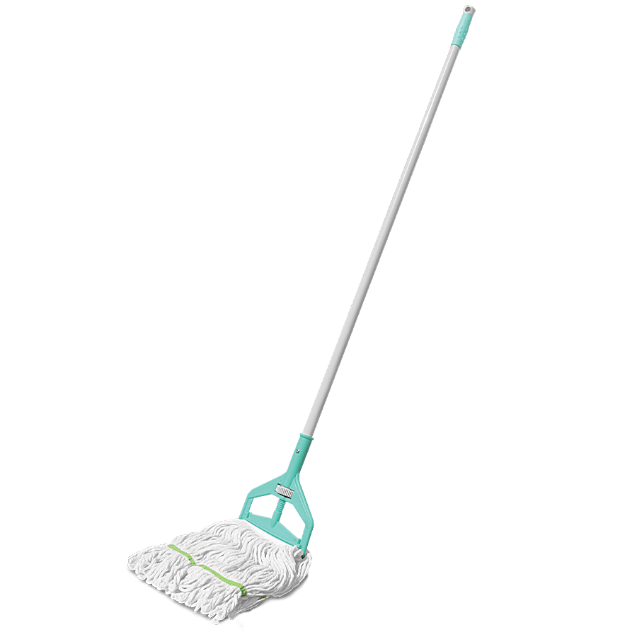 Milton - Spotzero Cotton Mop With Plastic Rod - Aqua Green