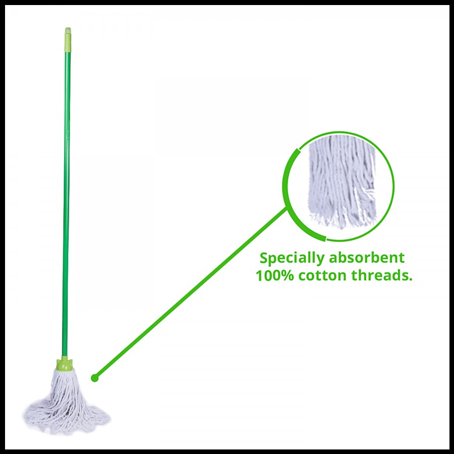 Monkey 555 Round Deck Mop - Plastic & Cotton Threads