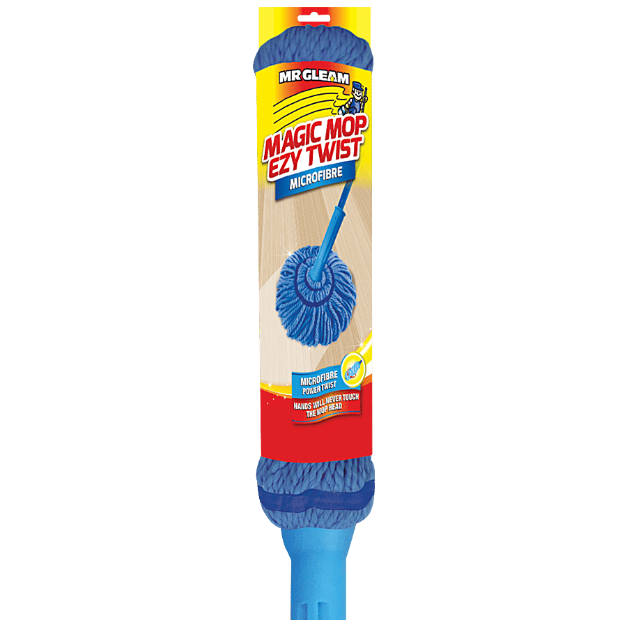 Mr Gleam Ezy Twist Floor Mop - Microfibre & Steel