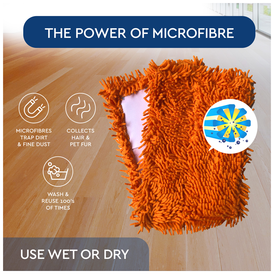 Mr Gleam Noodle Microfibre Mop Refill - Orange