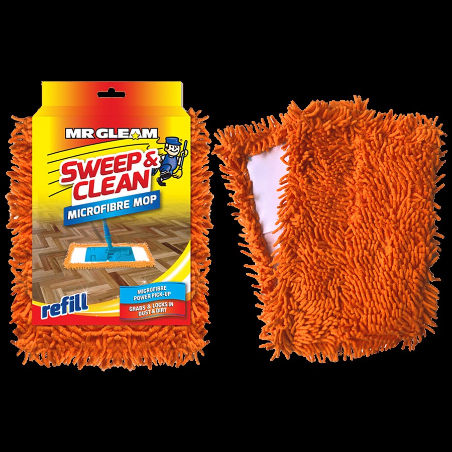 Mr Gleam Noodle Microfibre Mop Refill - Orange