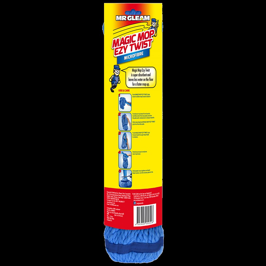 Mr Gleam Twist Magic Mop Refill - Microfibre