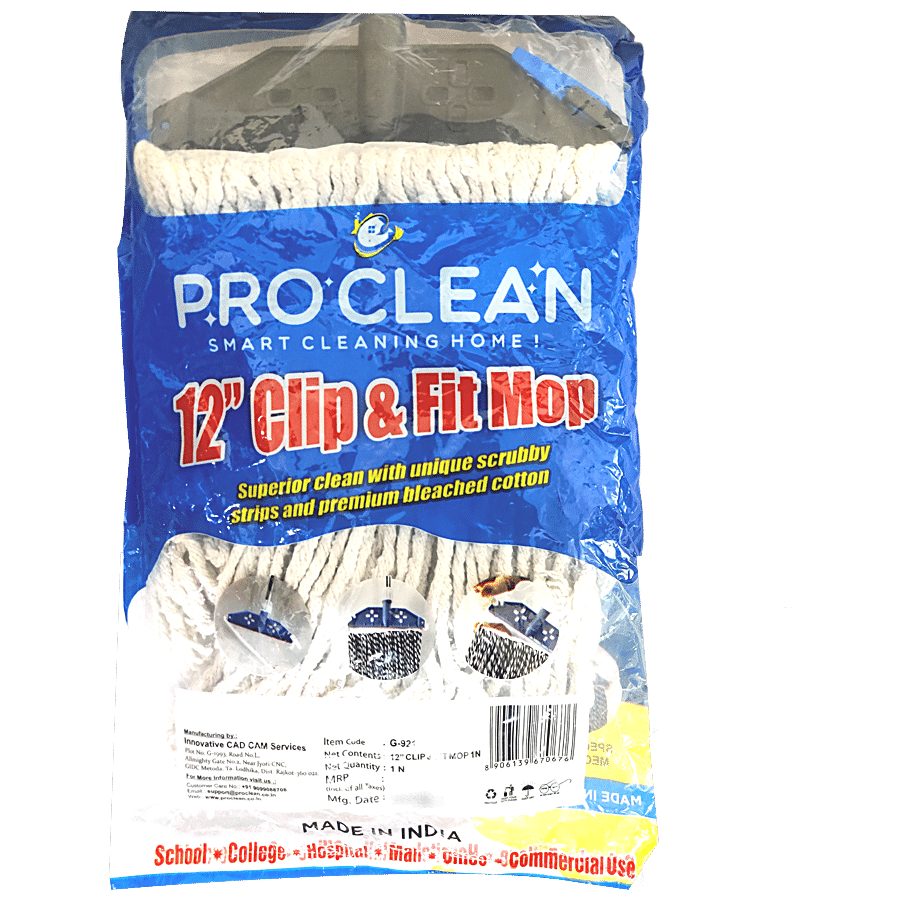 Pro Clean Clip & Fit Mop - Durable