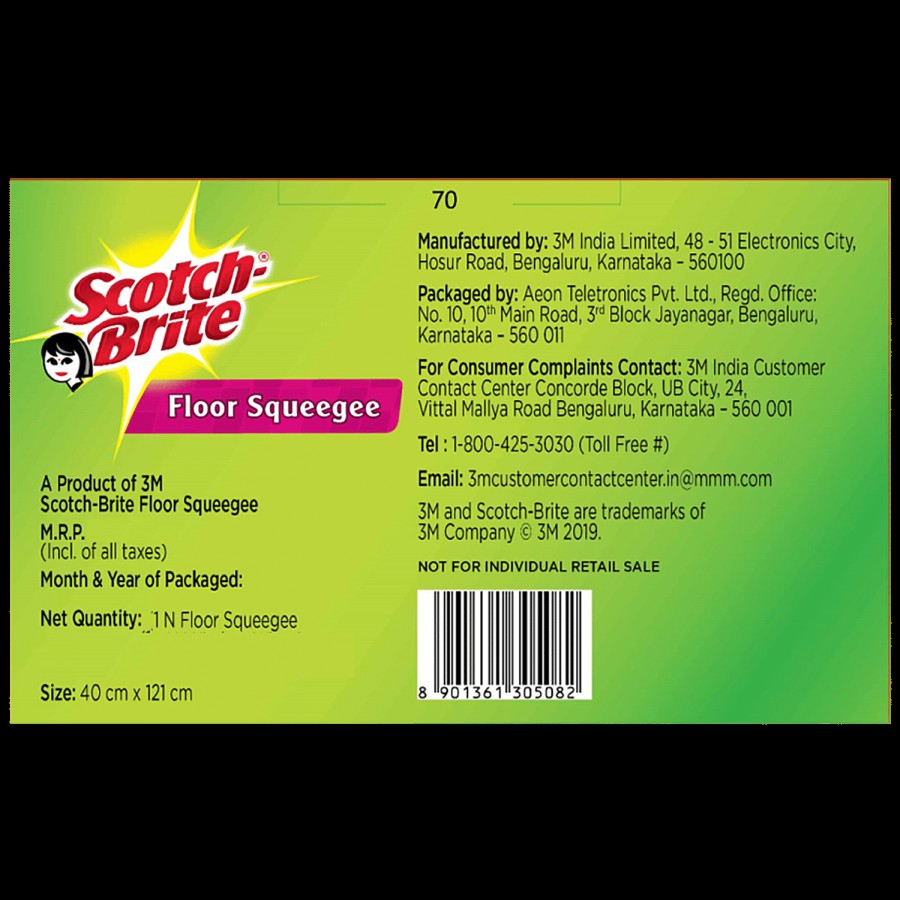 Scotch brite Floor Squeegee - Plastic Wiper