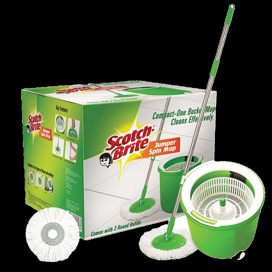 Scotch brite Jumper Spin Mop - Plastic Bucket