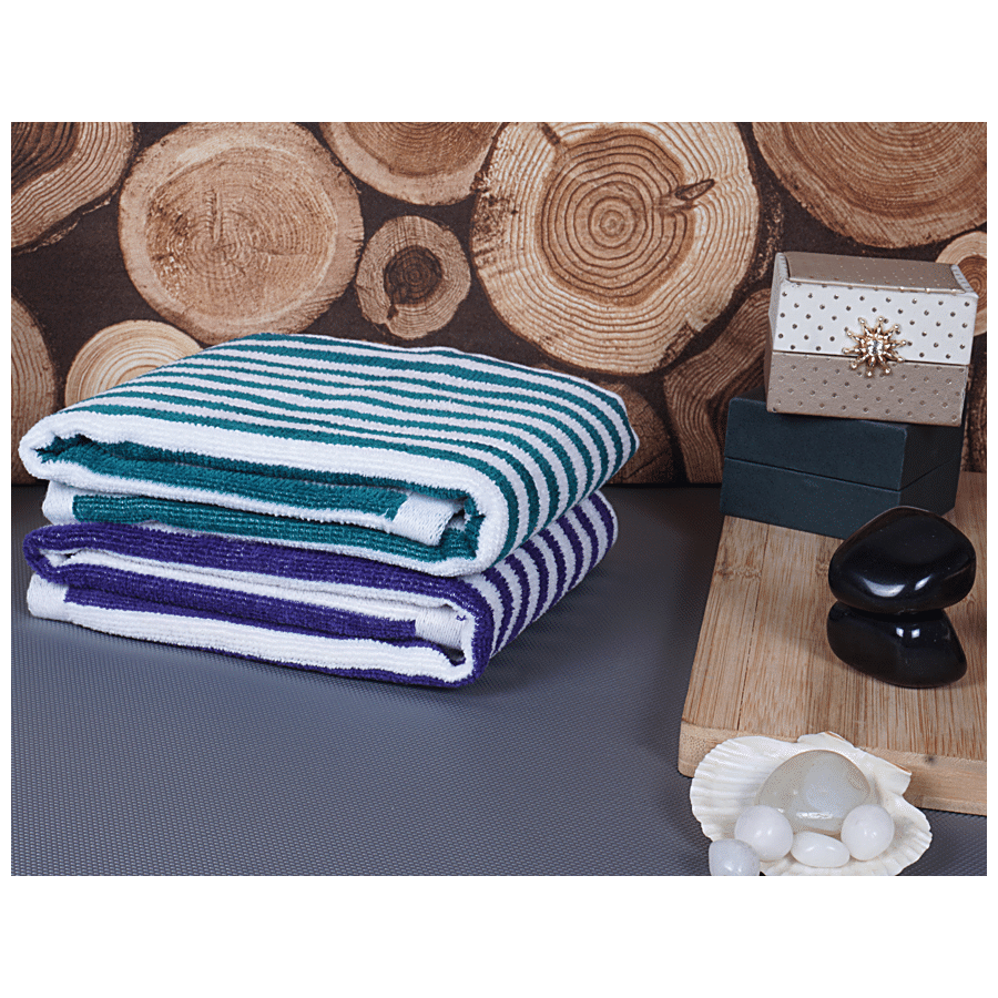 VC Stripes Face Towel - 100% Cotton