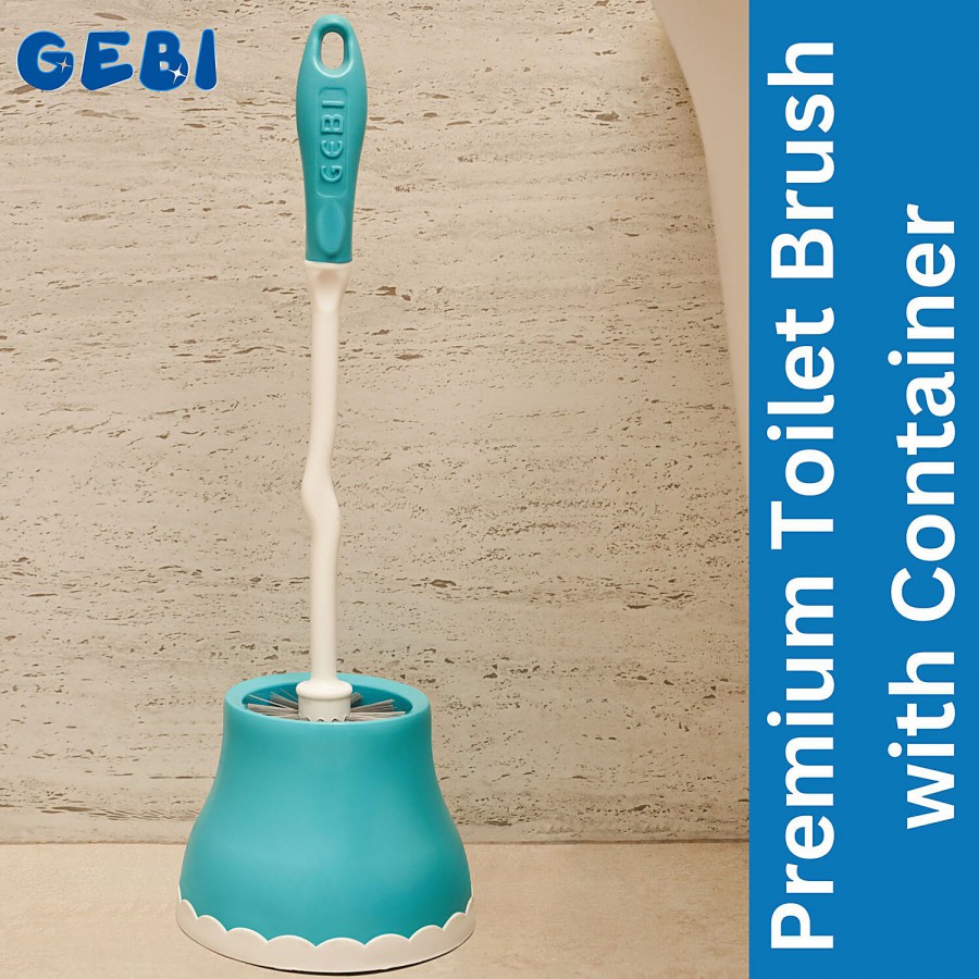 Gebi  Premium Toilet Brush With Container - For Hygienic Toilet Cleaning