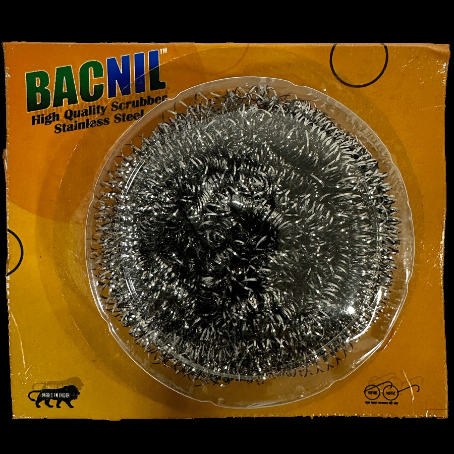 Bacnil Stainless Steel Scrubber - Removes Tough Stains