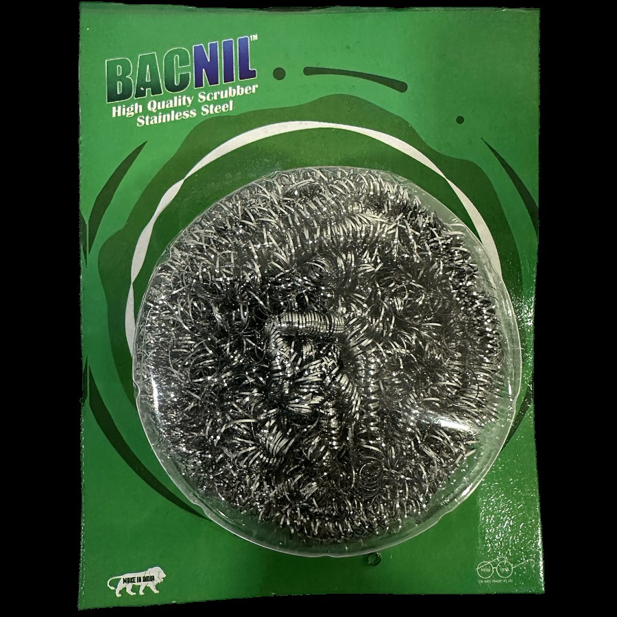 Bacnil Stainless Steel Scrubber - Removes Tough Stains