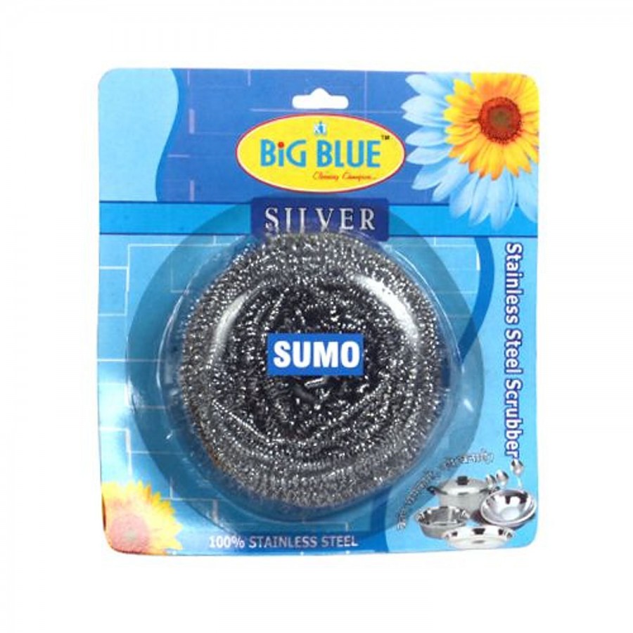 Big Blue Silver Steel Wool Scrub