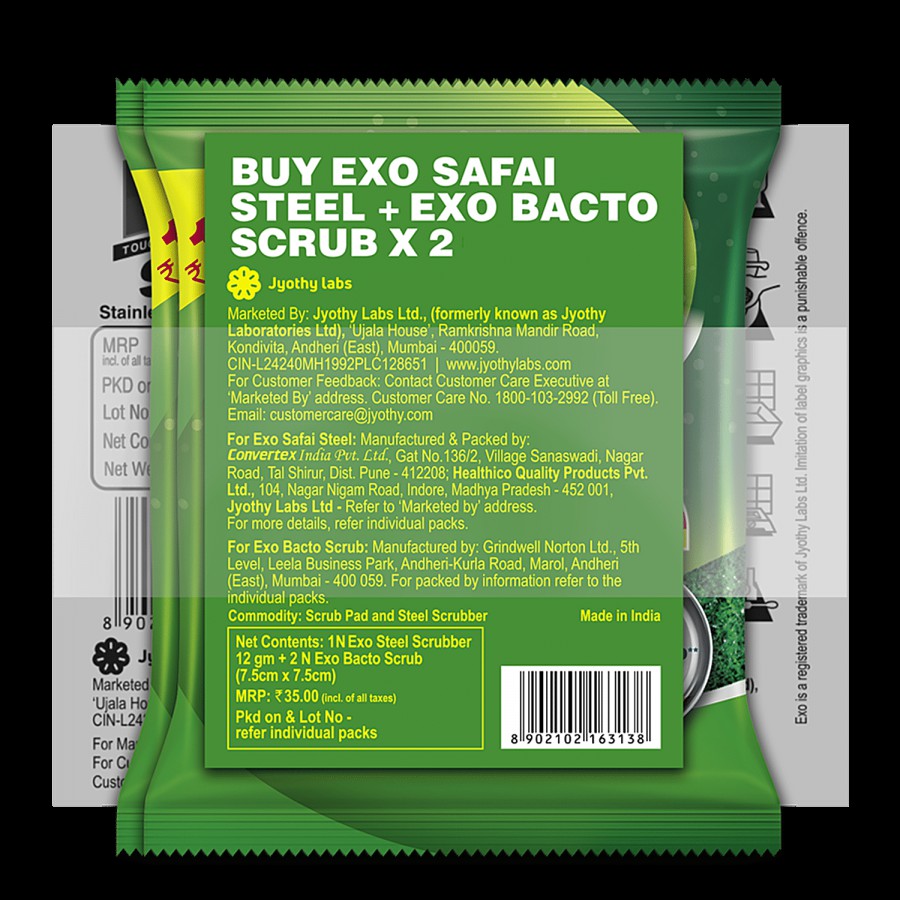 Exo Safai Scrubber Combo (Bacto Scrubber X2