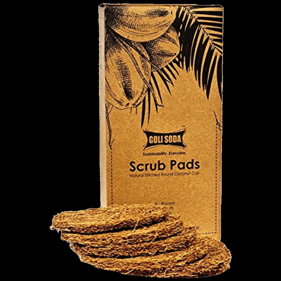 Goli Soda Coir Dishwashing Scrub Pads - Natural Coconut