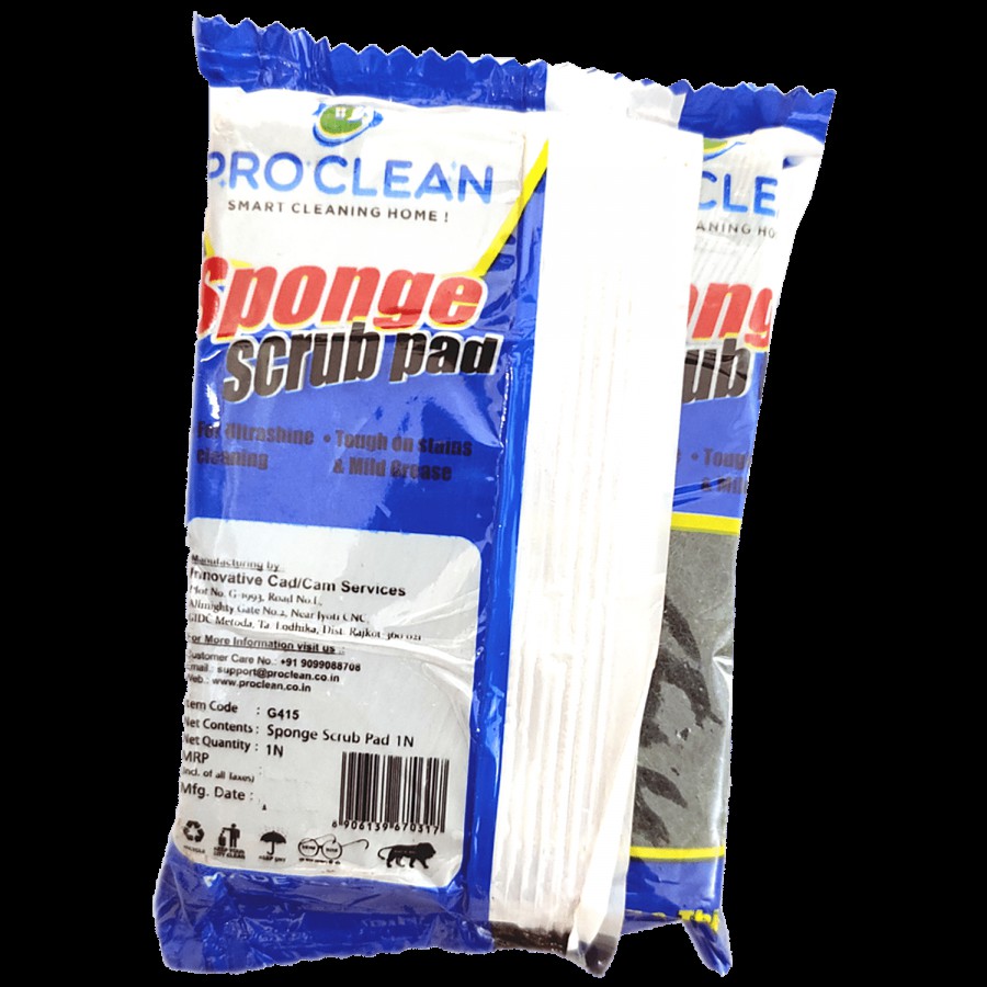 Pro Clean Sponge Scrub Pad - High-Quality Material