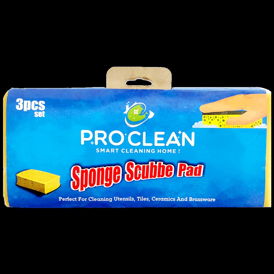 Pro Clean Sponge Scrub Pad - Used For Cleaning