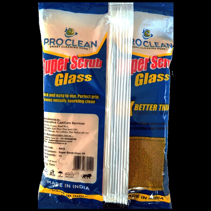 Pro Clean Super Scrub Glass - Quick & Easy To Use