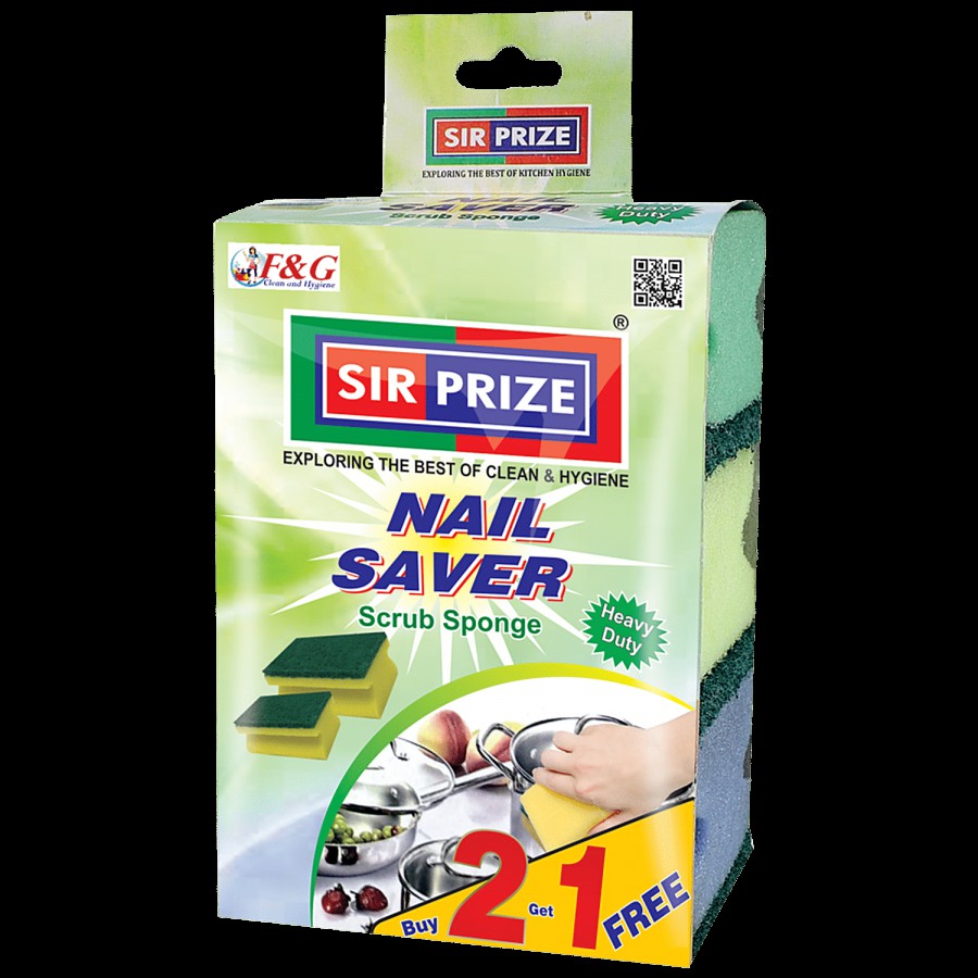 SIRPRIZE Nail Saver Scrub Sponge - Multi-Purpose