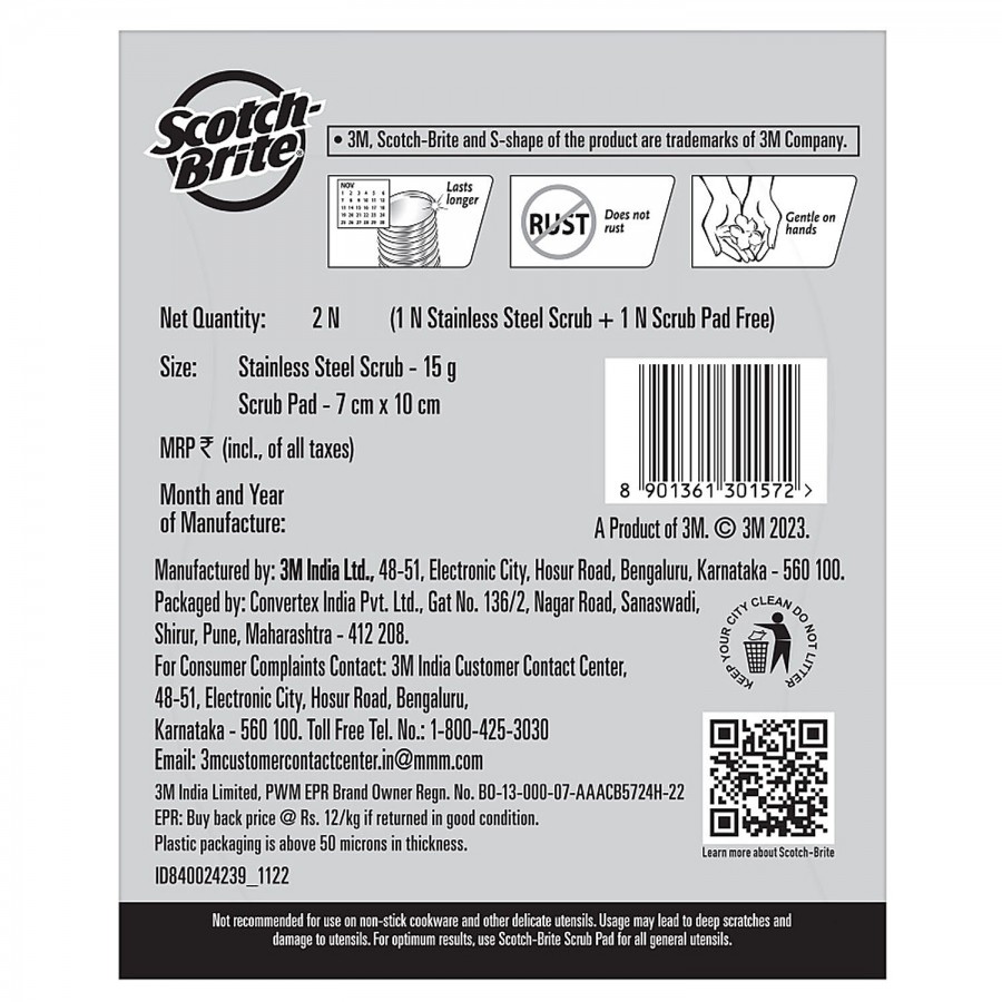 Scotch brite Scotch-Brite Steel and Scrubber Combo