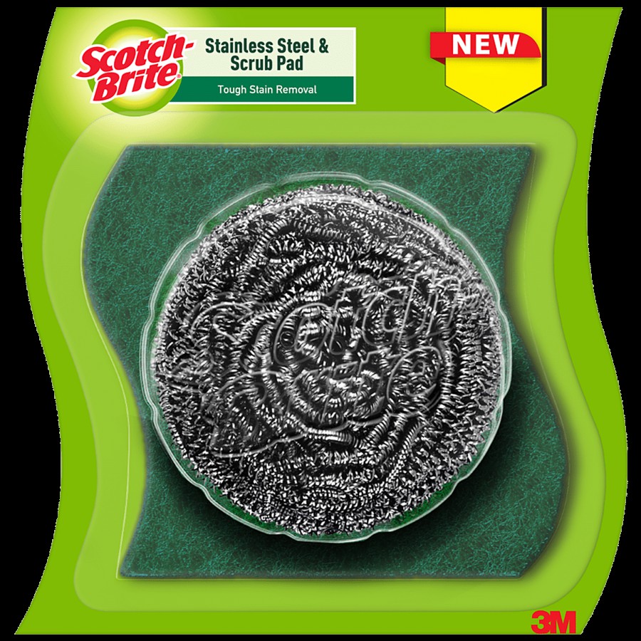 Scotch brite Scrubber Combo Of Stainless Steel & Scrub Pad