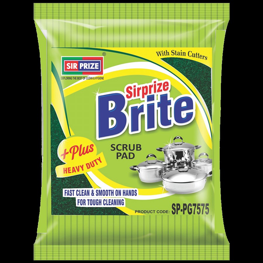 Sirprize Brite Plus Multi-Purpose Kitchen Scrub Pad - Heavy Duty