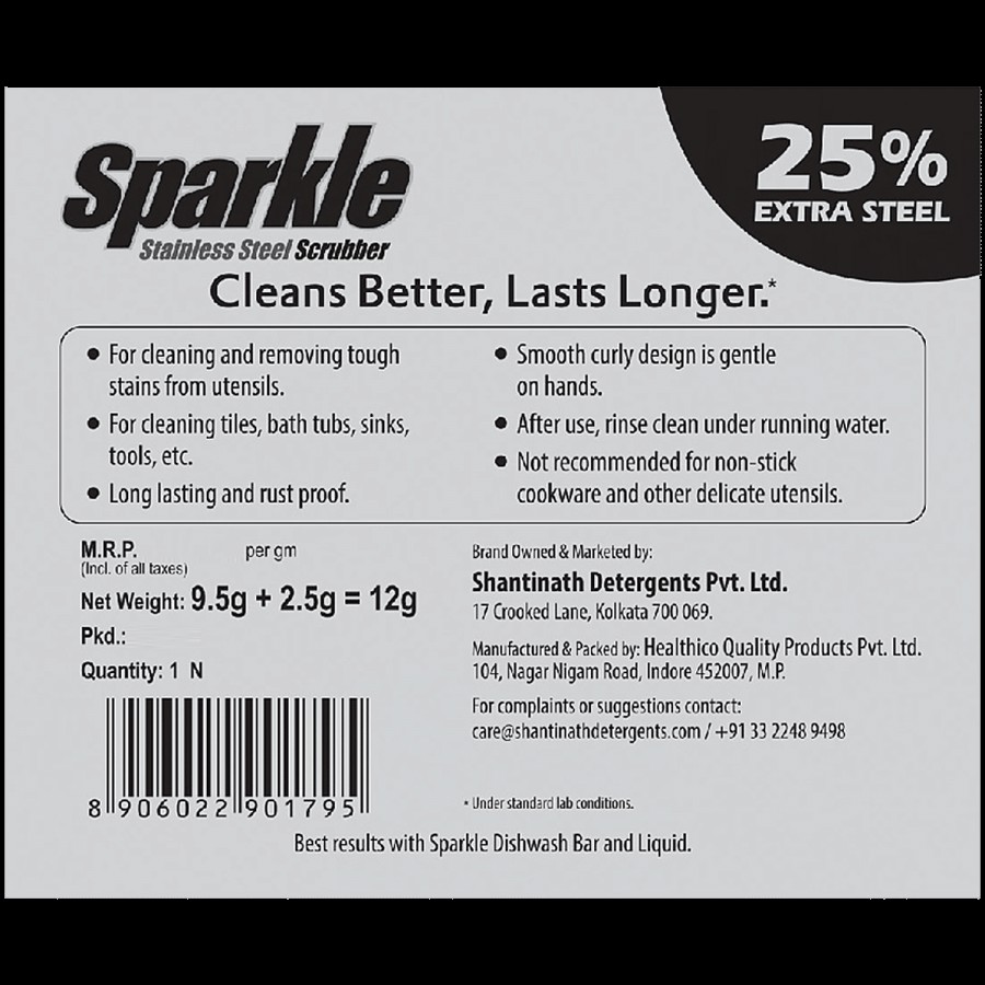 Sparkle Stainless Steel Scrubber