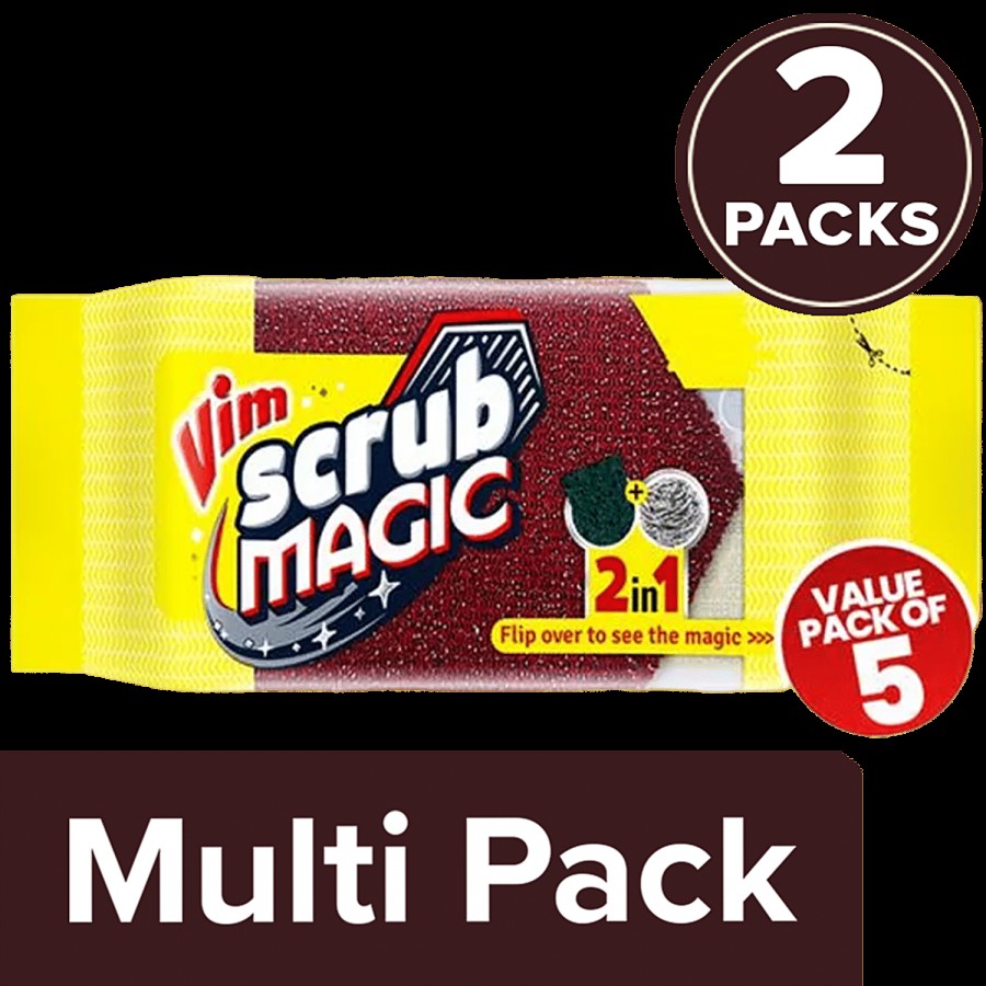 Vim Scrub Magic - Nonwoven & Steel Knitted Scrub Pads