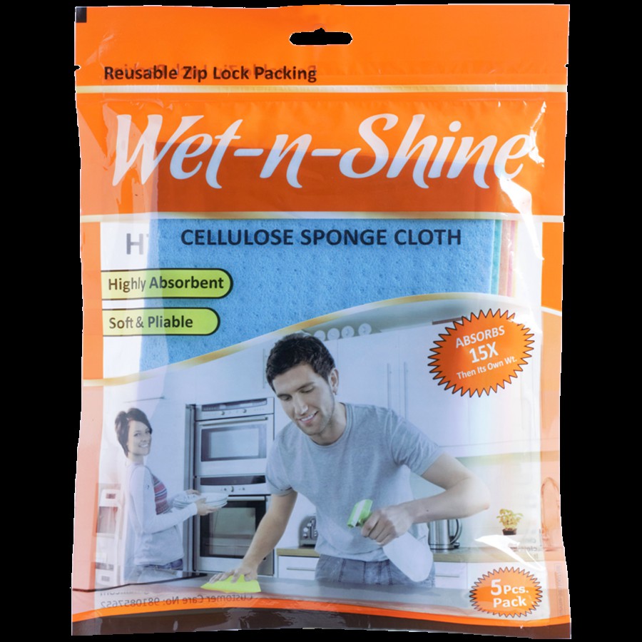 Wet N Shine Cellulose Sponge Cloth