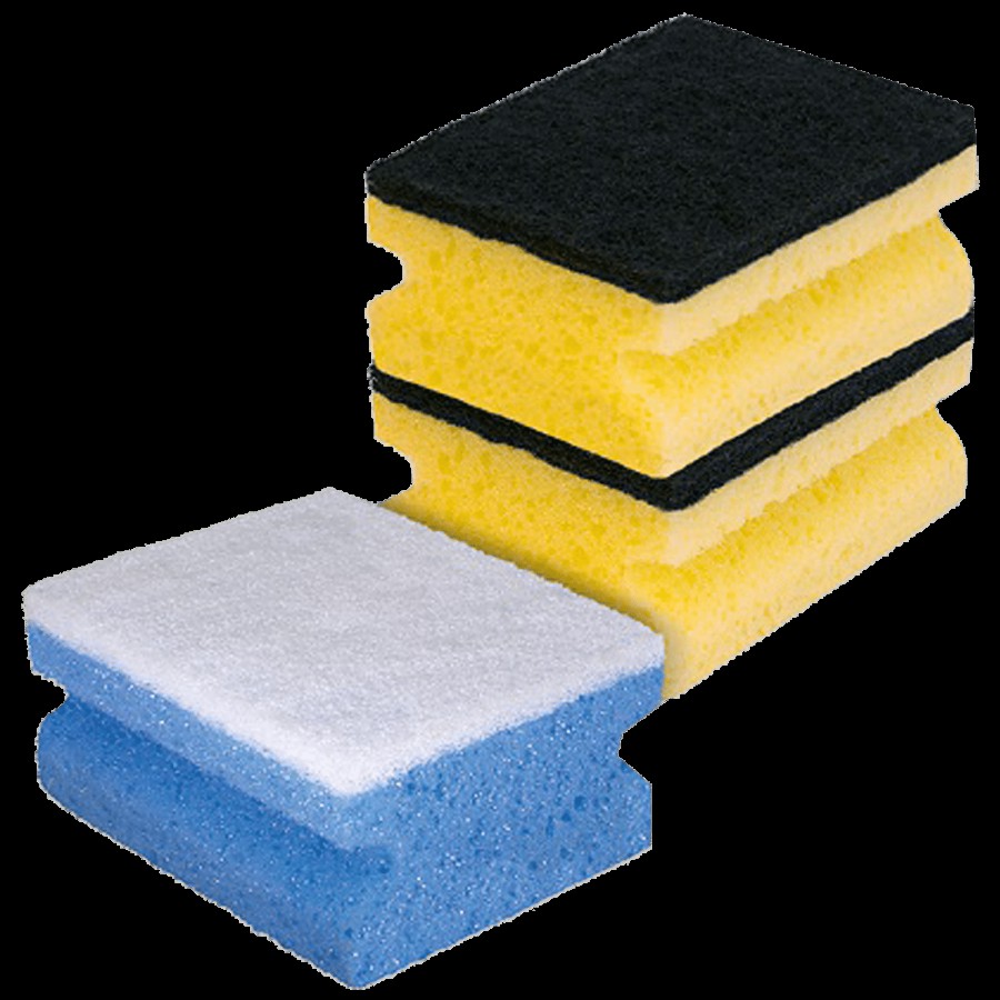 YORK Scrub Sponge With Grip For Kitchen & Bathroom - Combo