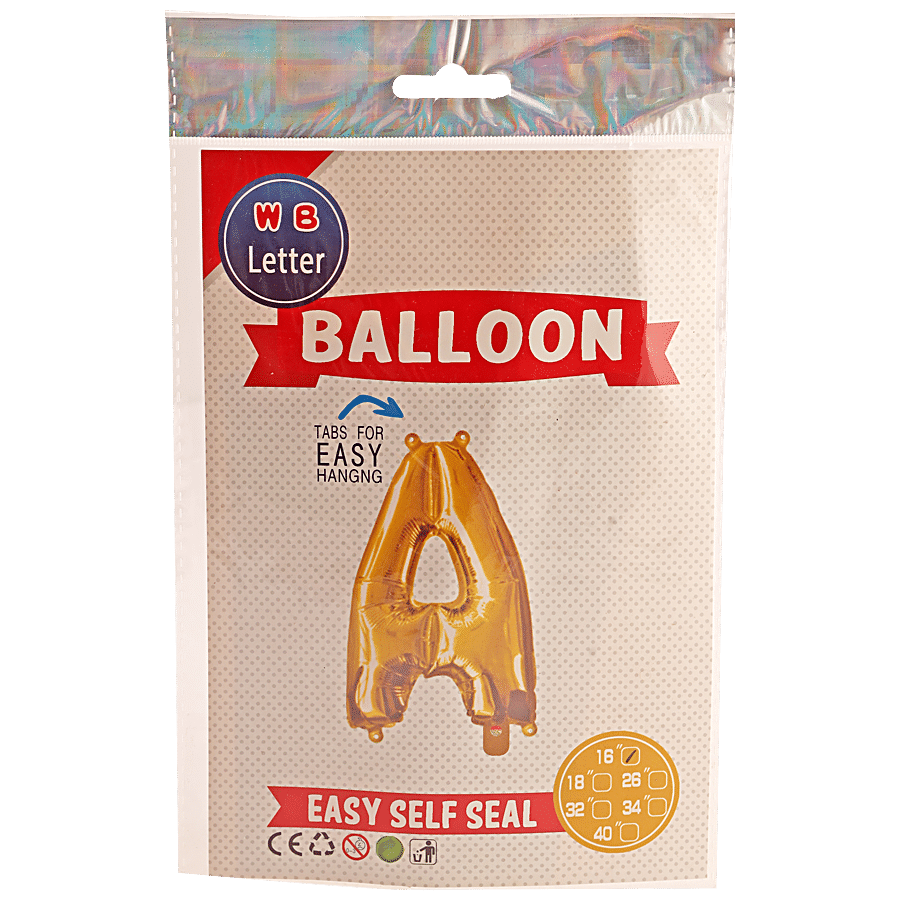 Bvishal Foil Alphabet Balloon - Letter A