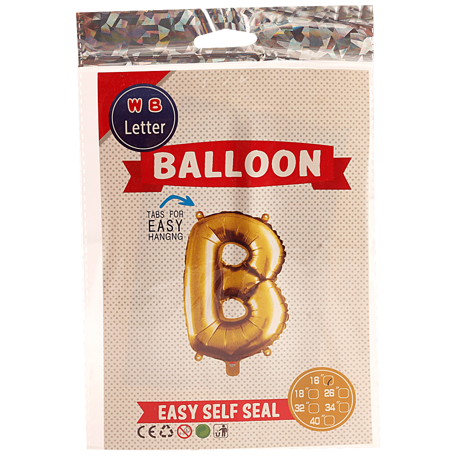 Bvishal Foil Alphabet Balloon - Letter B