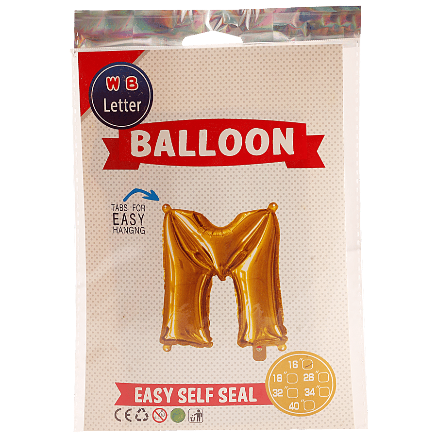 Bvishal Foil Alphabet Balloon - Letter M