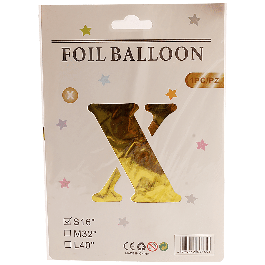 Bvishal Foil Alphabet Balloon - Letter X