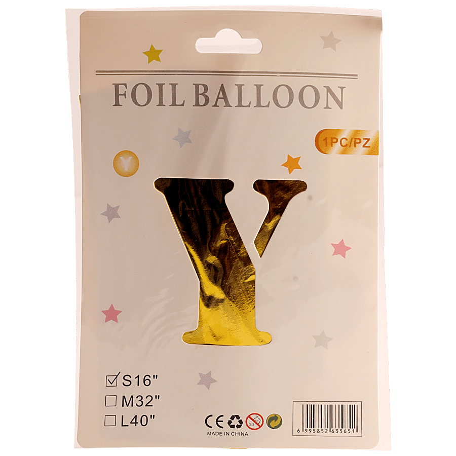 Bvishal Foil Alphabet Balloon - Letter Y