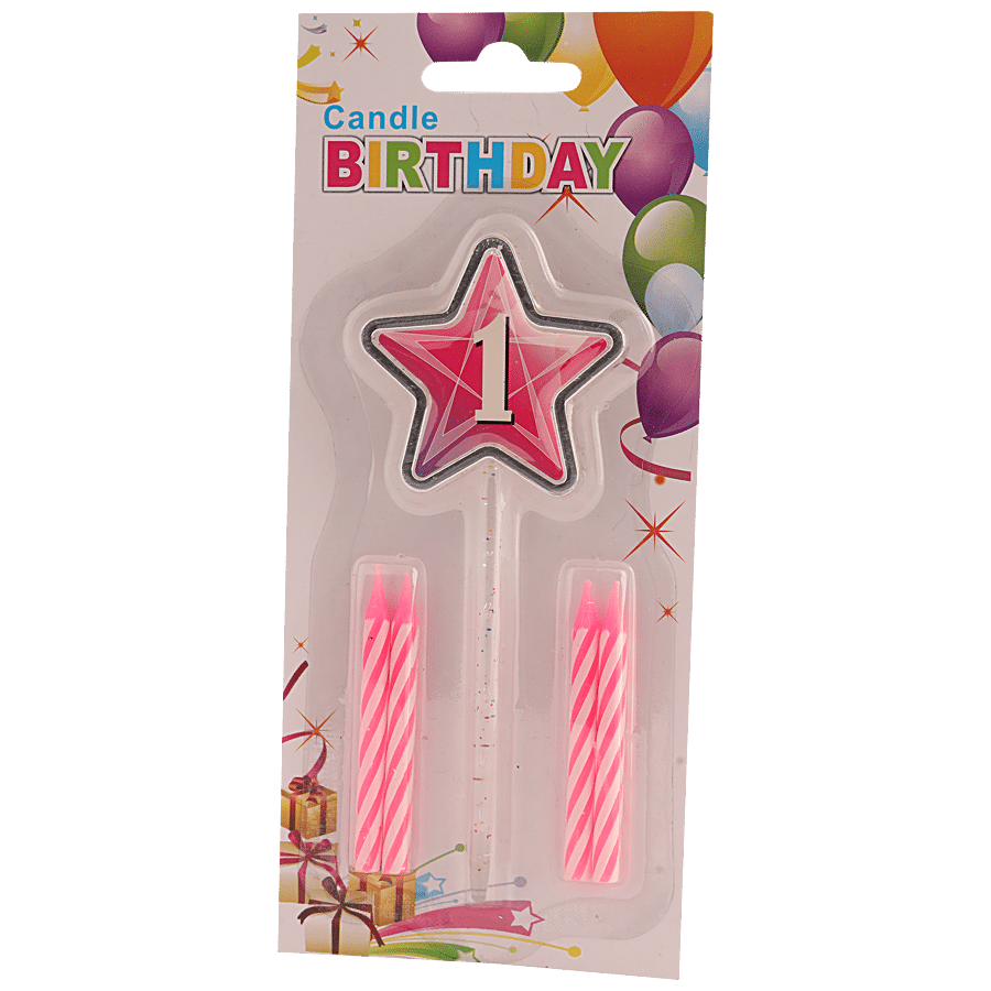 Bvishal Star Number Candle - 1