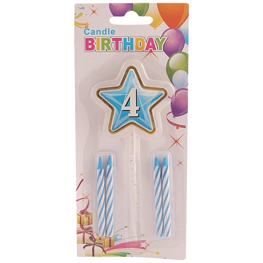 Bvishal Star Number Candle - 4