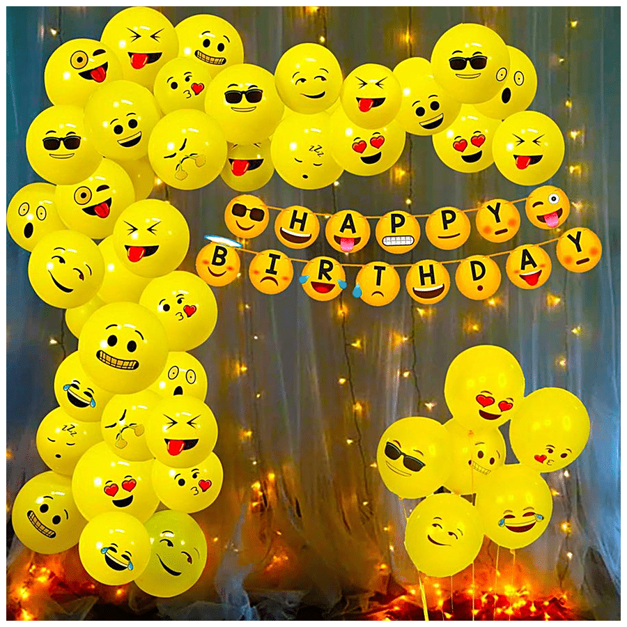 CS Smiley Emoji Balloons - Printed