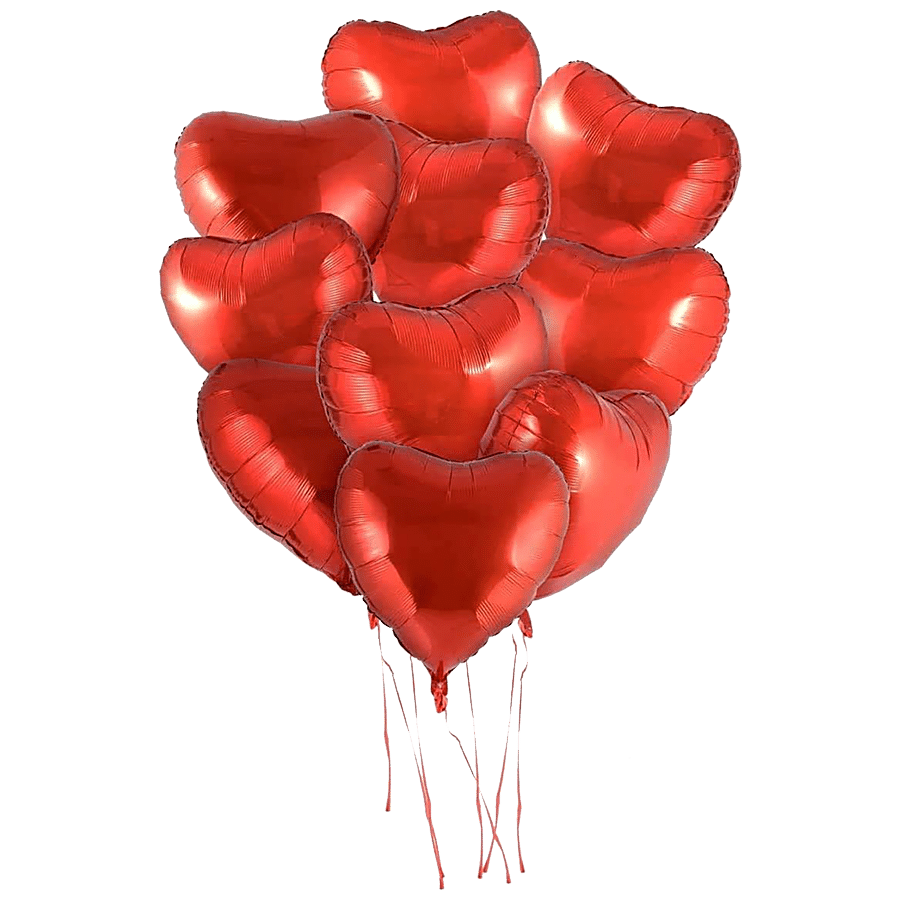 CherishX Heart Shape Foil Balloons - Birthday Decorations Items