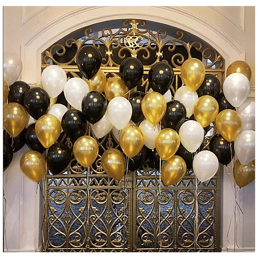 CherishX Latex & Metallic Theme Balloons - For Birthday Parties