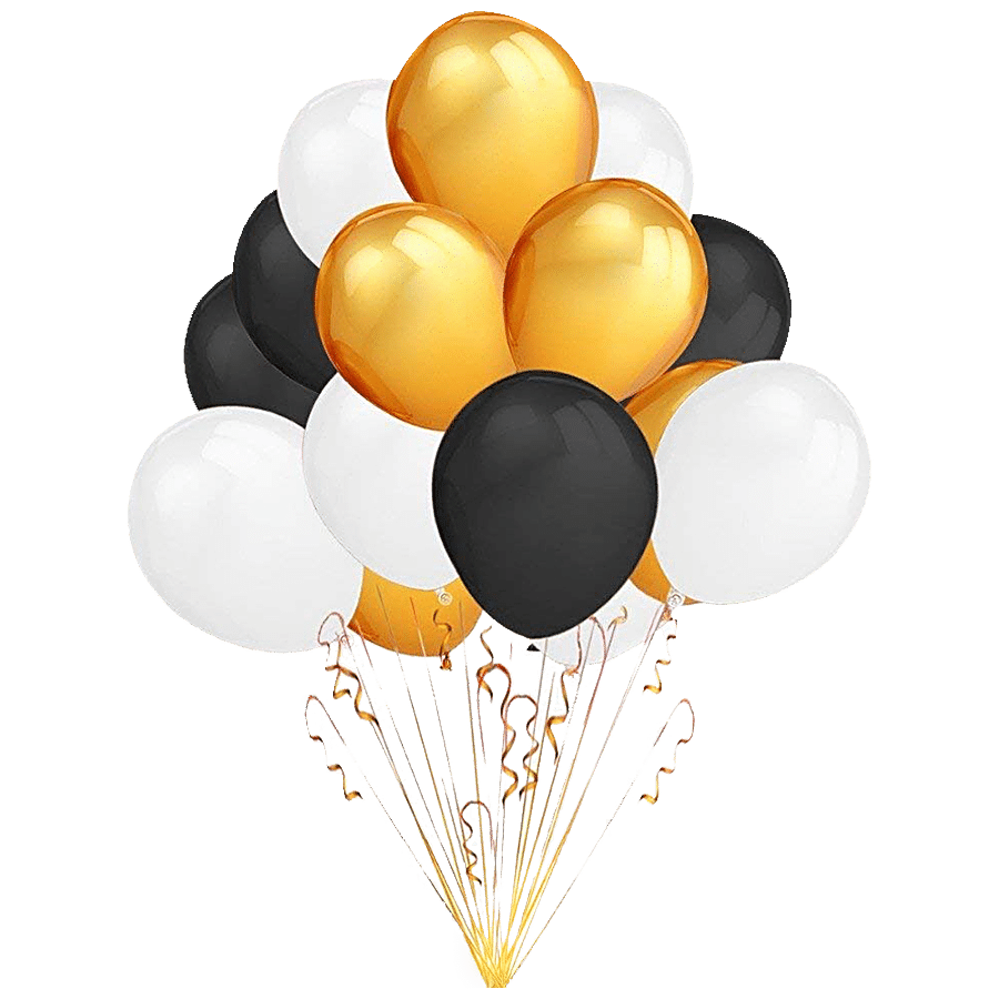 CherishX Latex & Metallic Theme Balloons - For Birthday Parties