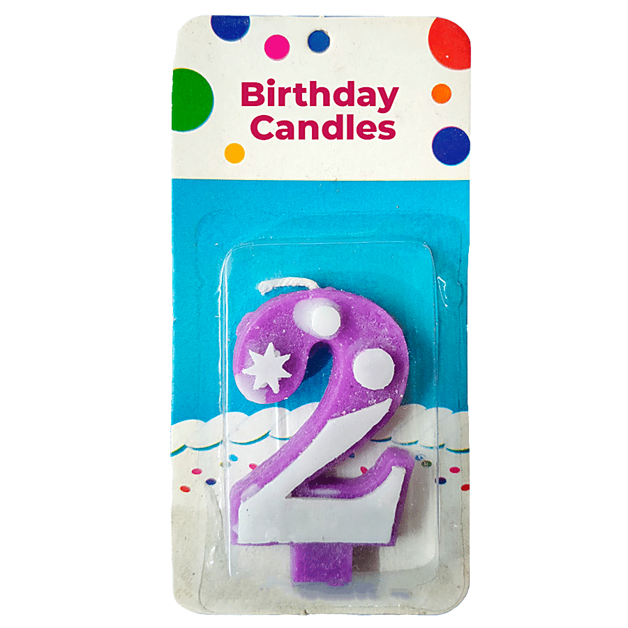 Creative Space Birthday Cake Candle - Number 2