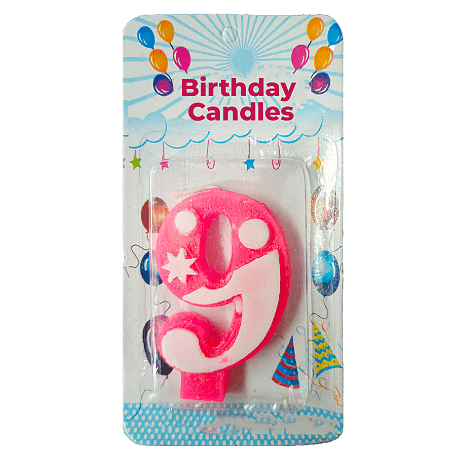 Creative Space Birthday Cake Candle - Number 9