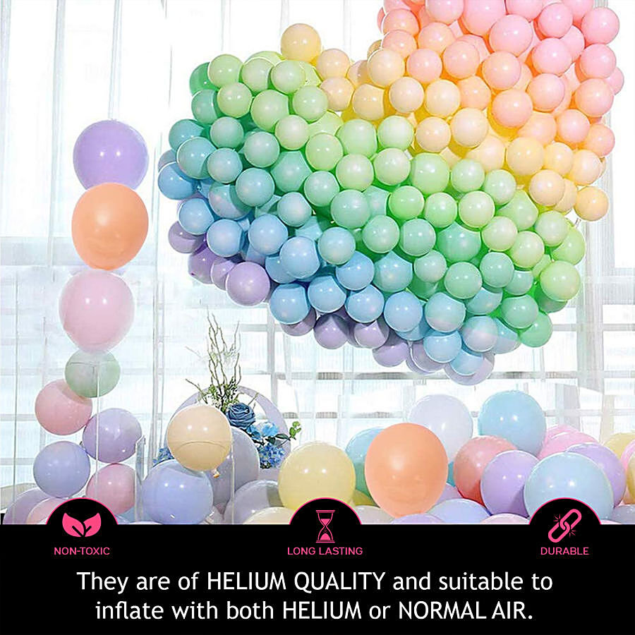 Hankley Premium Pastel Coloured Balloons With Strings - For Birthday