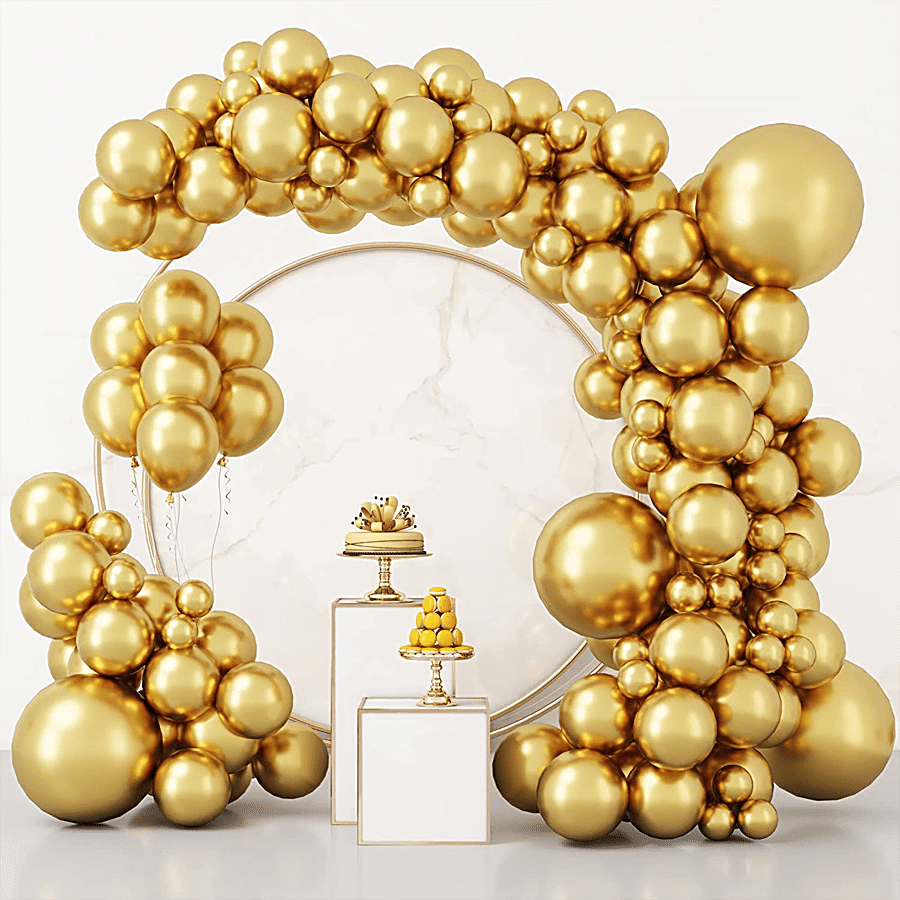 Party Propz Golden Metallic Balloons Combo