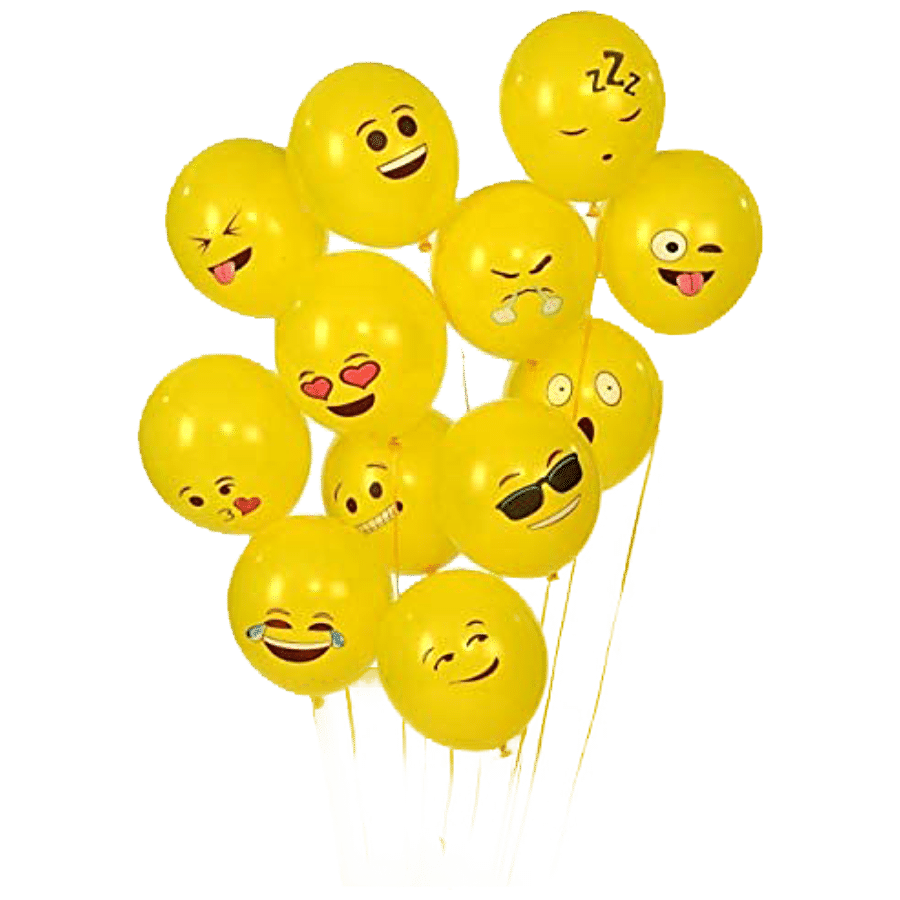 Party Propz Printed Face Expression Latex Rubber Balloons