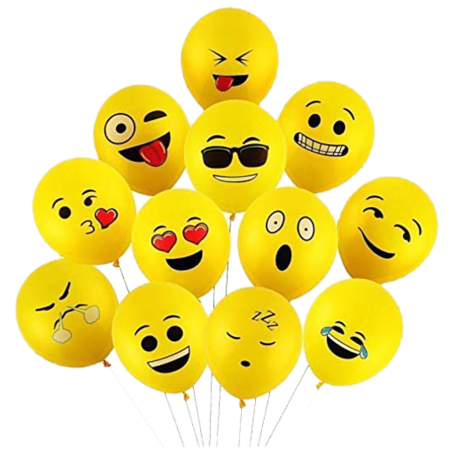 Party Propz Printed Face Expression Latex Rubber Balloons