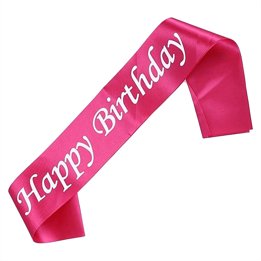 Untumble Happy Birthday Satin Sash - Assorted Colour