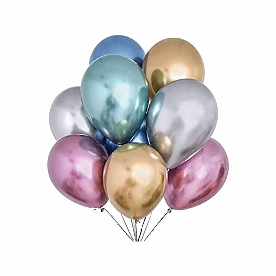 Untumble Multicolour Chrome Balloons - For Christmas