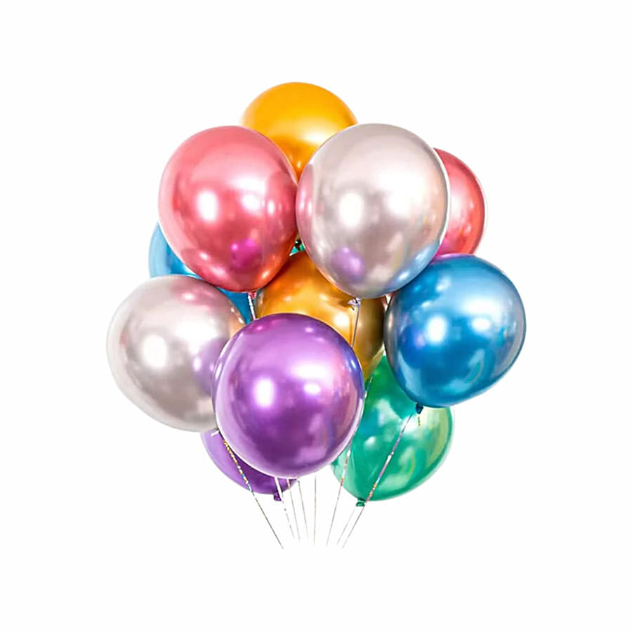 Untumble Multicolour Metallic Balloons - For Christmas