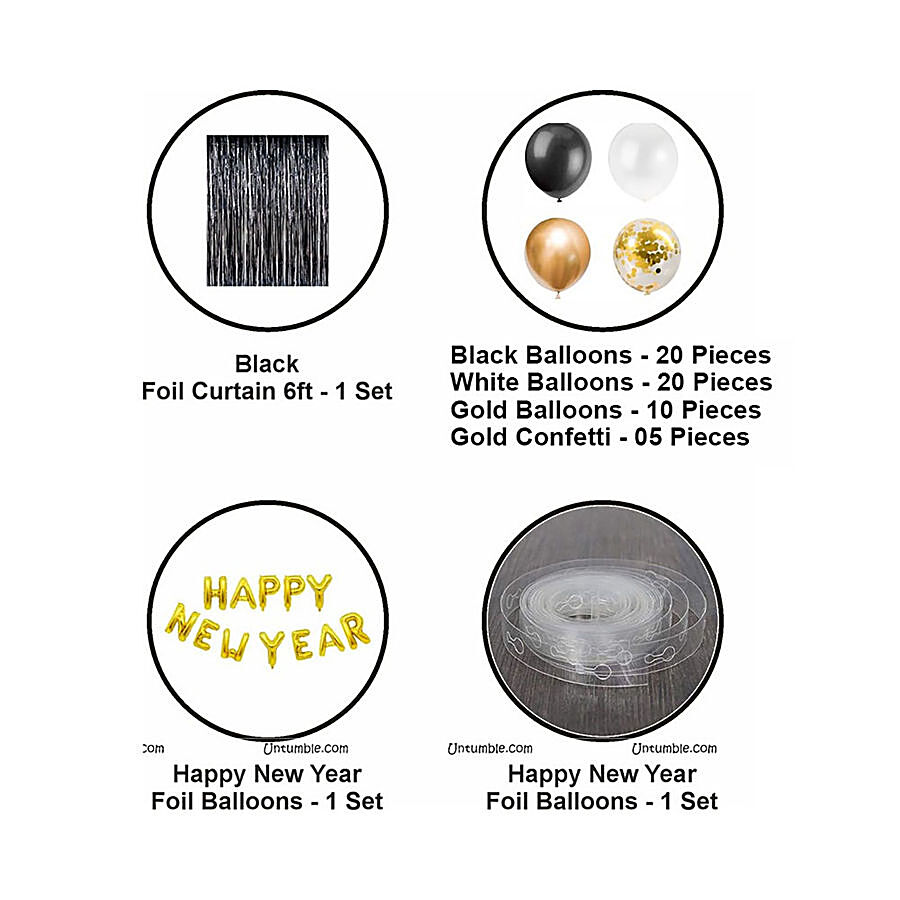 Untumble New Year Foil Balloon Kit - For Christmas